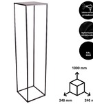 Metalowy kwietnik stojak na kwiatek loftowy kwietnik czarny TOWER 100 cm