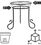 Kwietnik metalowy stojący pojedynczy stojak na kwiatek kwietnik NERON 32 cm