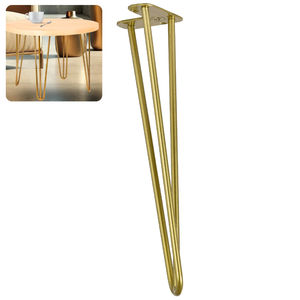 Metalowa noga hairpin legs do stolika kawowego trzy pręty noga złota TL50 cm