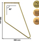 Noga meblowa metalowa noga do stolika kawowego FIN 50 cm złota Zestaw 3 szt.