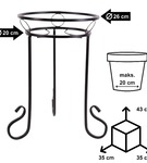 Kwietnik metalowy stojący pojedynczy stojak na kwiatek kwietnik NERON 43 cm