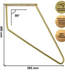 Noga meblowa metalowa noga do stolika kawowego FIN 40 cm złota Zestaw 3 szt.