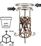 Kwietnik stojący pojedynczy metalowy stojak na kwiatki RUSTIC 53 cm