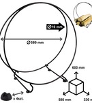 Kosz na drewno do kominka Stojak na drewno kominkowe Kosz metalowy czarny