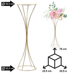 Stojak na kwiaty złoty stojak bankietowy LILIA GOLD