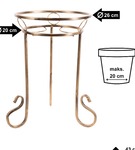 Kwietnik metalowy stojący pojedynczy stojak na kwiatek kwietnik GAJA 43 cm